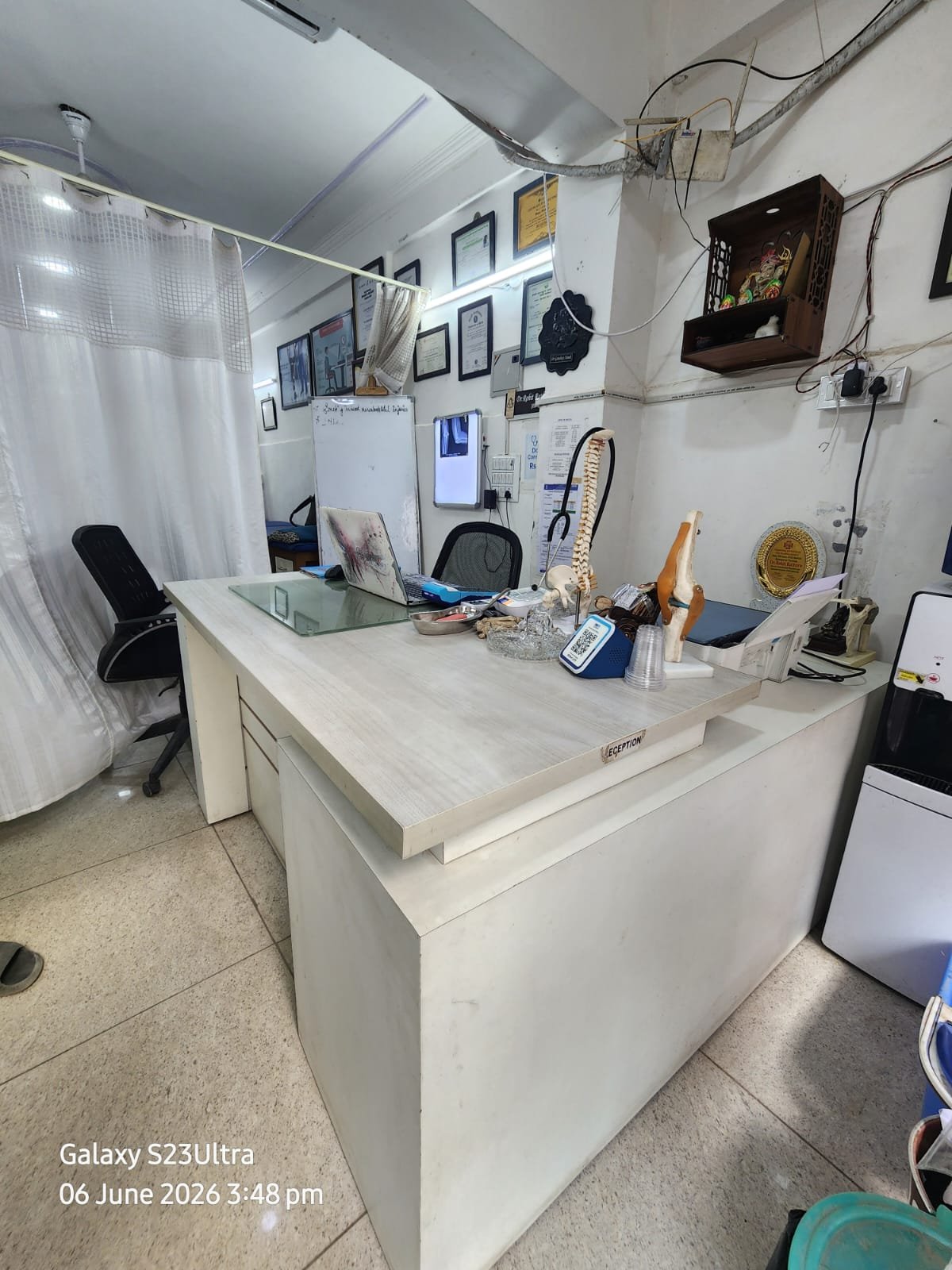 Clinic reception desk